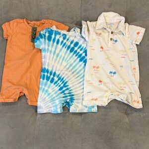 Burt’s bees set of three rompers